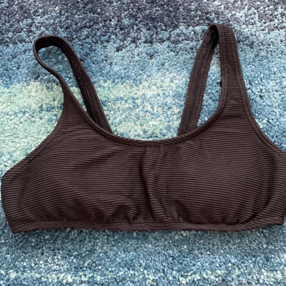 Billabong Black Ribbed Bikini Top